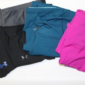 LOT of 4 Under Armour running leggings
